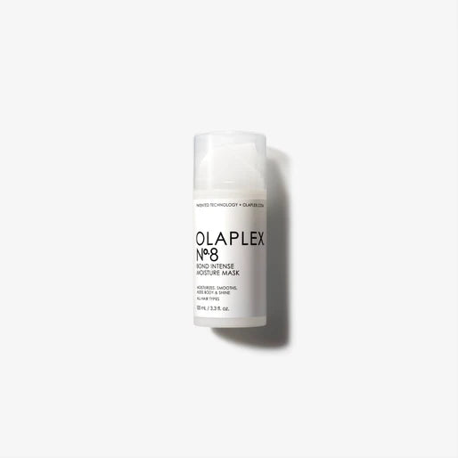 OLAPLEX No.8 Bond Intense Moisture Mask. Front product packaging.